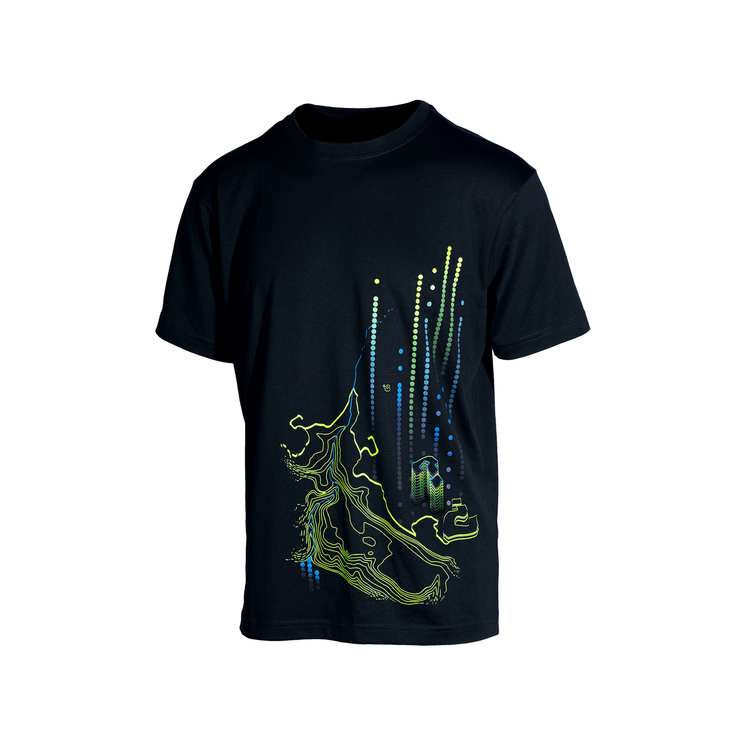 Topographic Tee Black