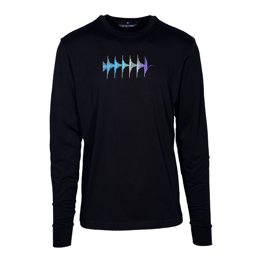 Sound Wave Long Sleeve Black